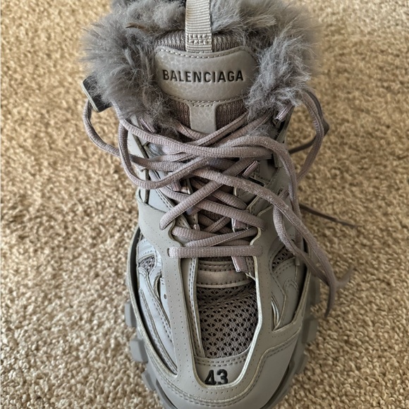 BALENCIAGA Faux Fur Track Athletic Sneakers - Picture 5 of 15